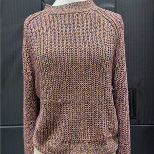 MINKPINK Pink and Brown Knit Sweater